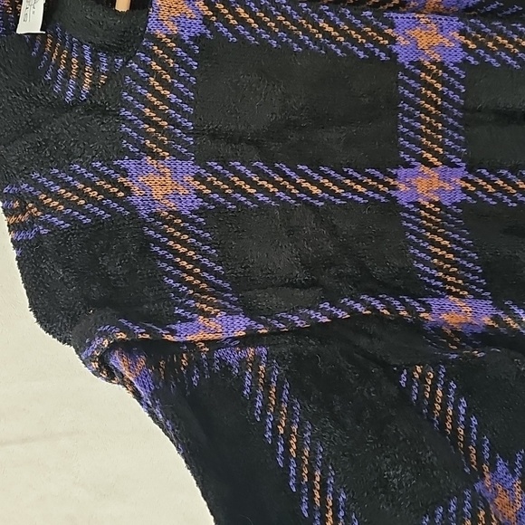 St. John Sportswear Purple & Black Plaid Knit Sweater Jacket M - Picture 3 of 7
